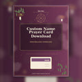 Custom Name Prayer Card Download
