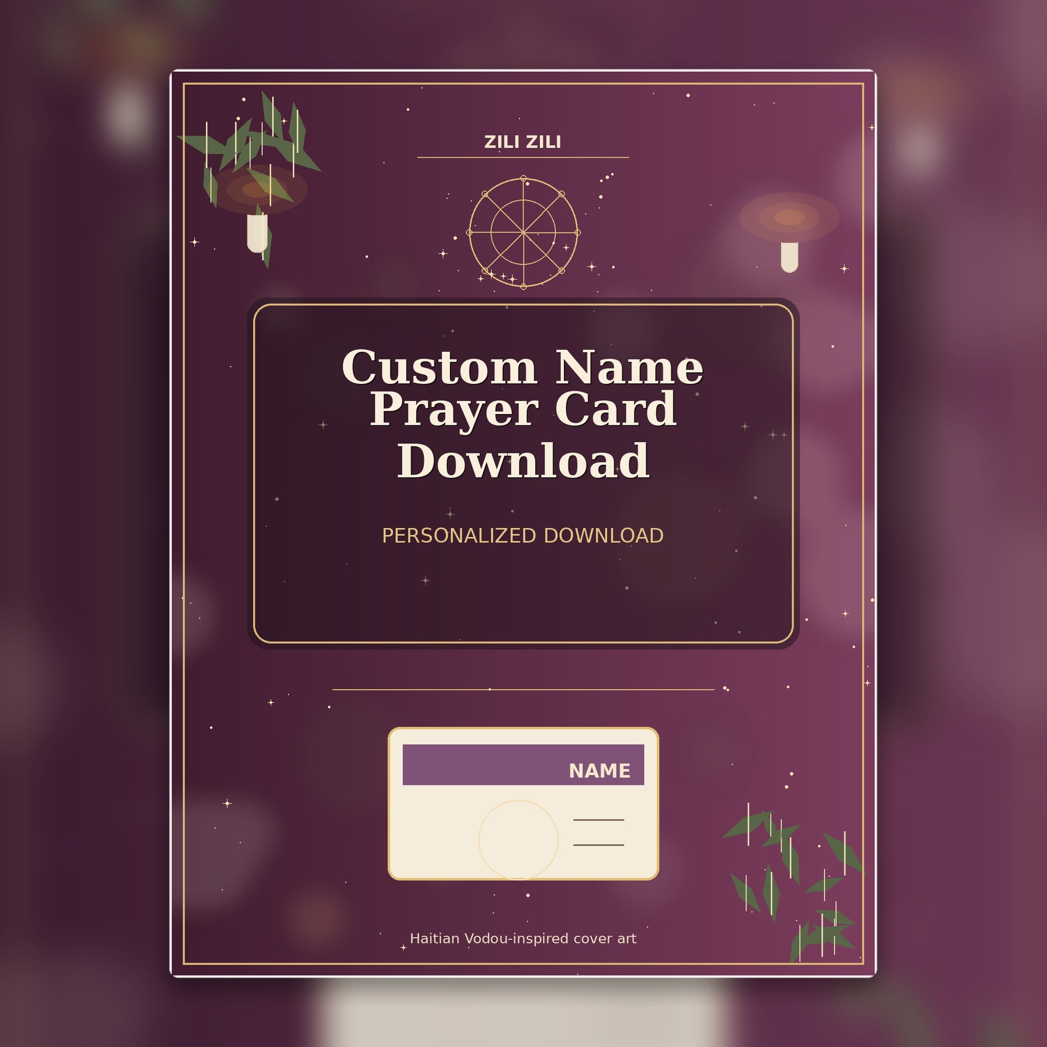 Custom Name Prayer Card Download