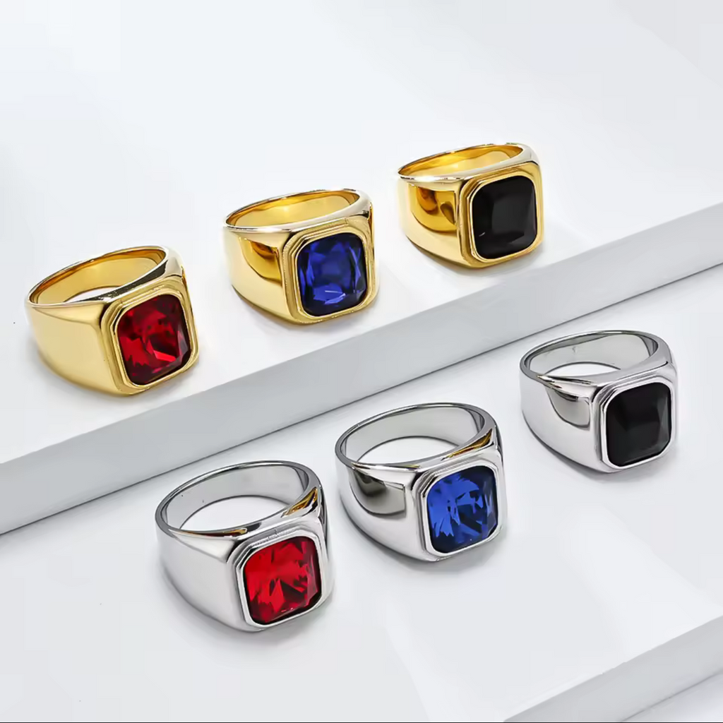 Gold and silver Stainless steel rings