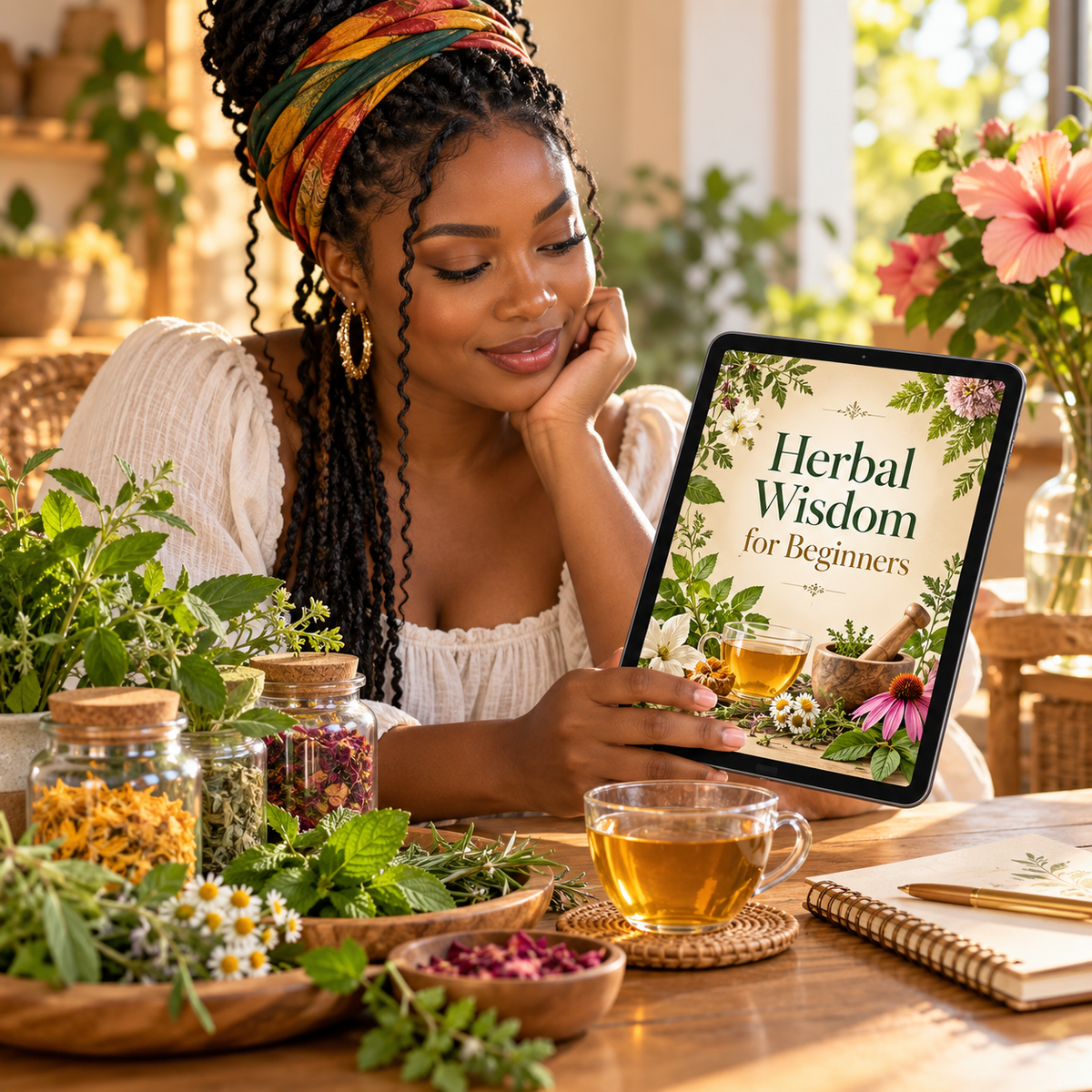 Herbal Wisdom for Beginners learning scene