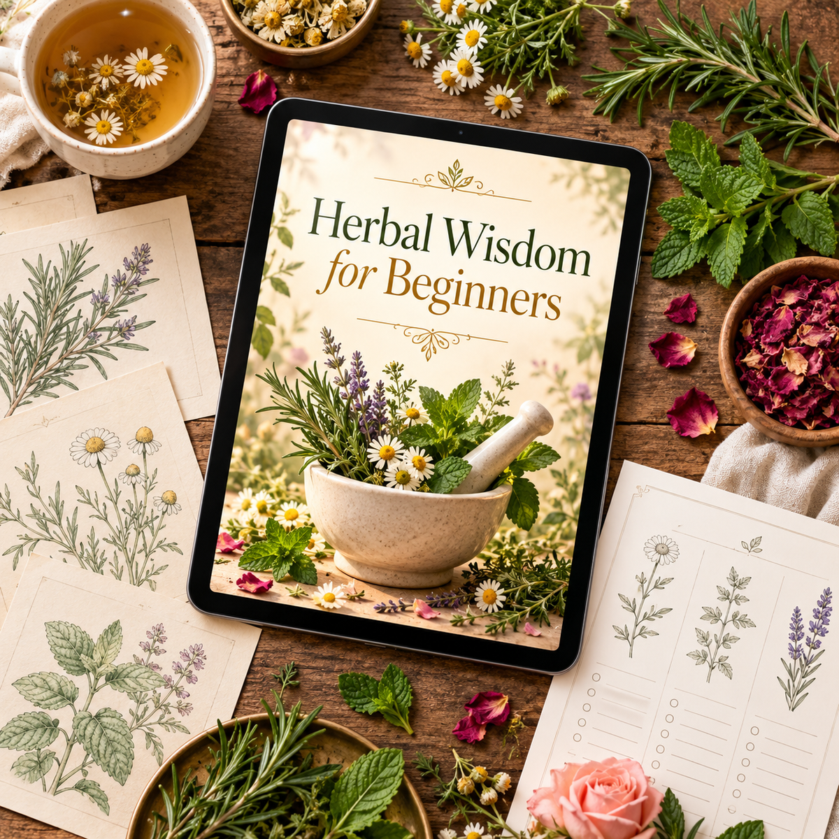 Herbal Wisdom for Beginners digital guide preview