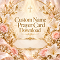 Custom Name Prayer Card Download premium cover
