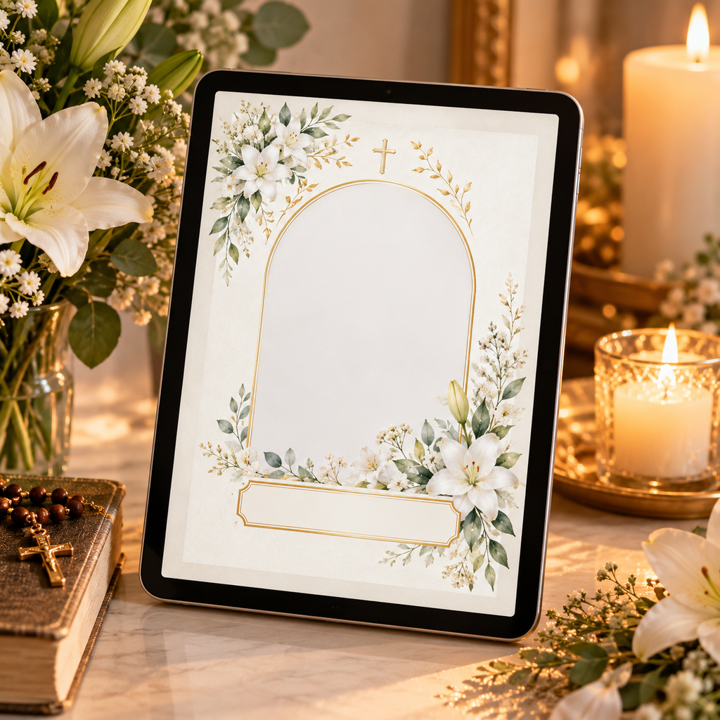 Custom Name Prayer Card personalized preview