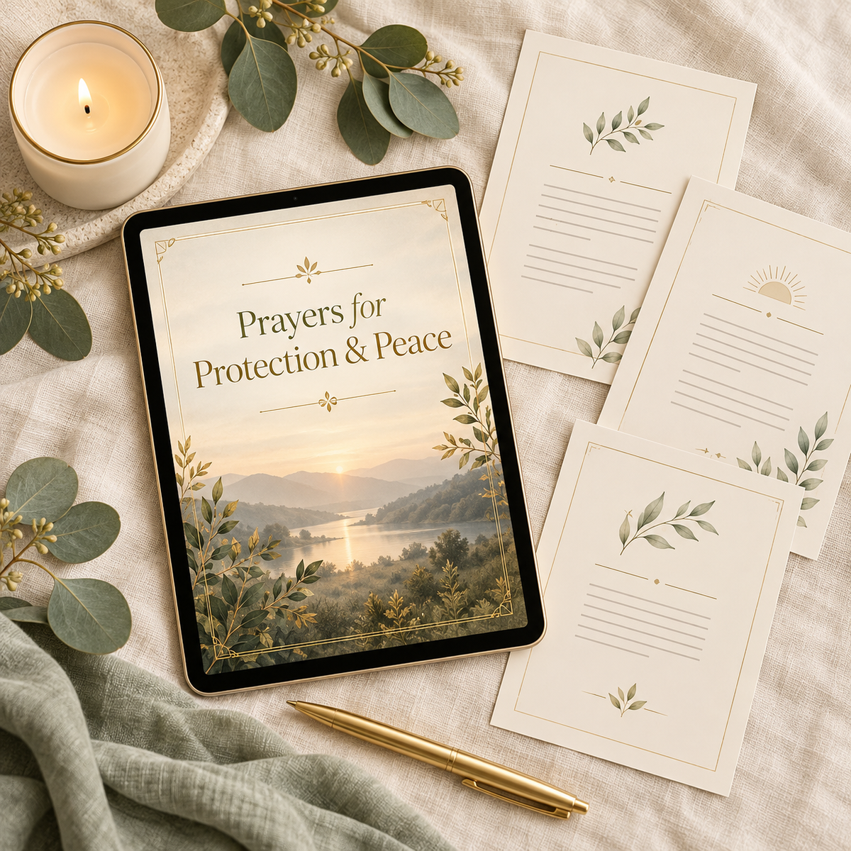 Prayers for Protection and Peace Ebook digital page preview